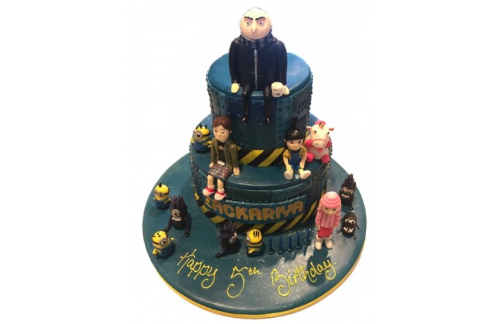 Despicable Me Tiered Figures Cake
